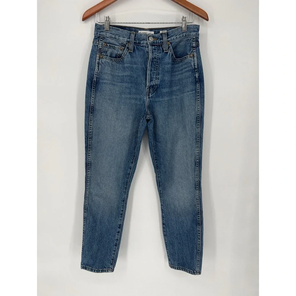 RE/DONE Originals Double Needle Crop Jean In Trucker Wash Size 28